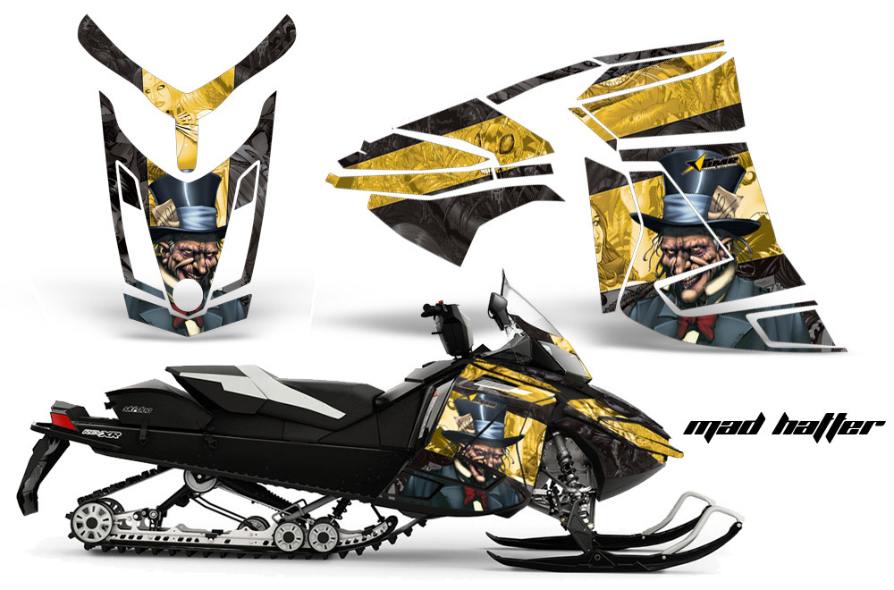 Skidoo Rev XR Graphics Kit Wrap Decal Mad Hatter K Y